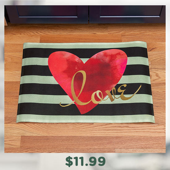 Love Striped Door Mat - $11.99