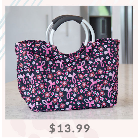 Pink Ribbon Insulated Shopping Bag - $13.99