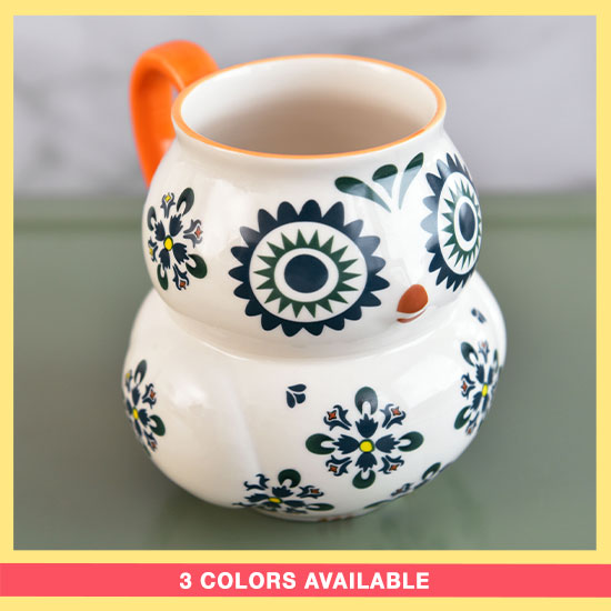 Bright Eyed Owl Mug - 3 Colors Available