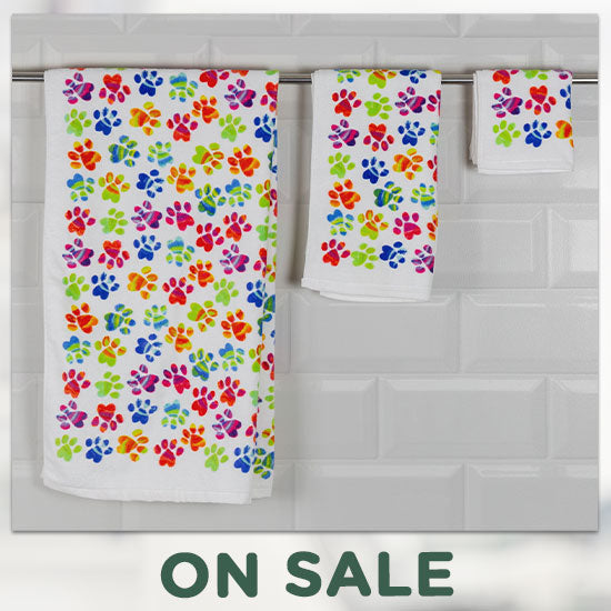 Painted Paws Bath Towel - On Sale