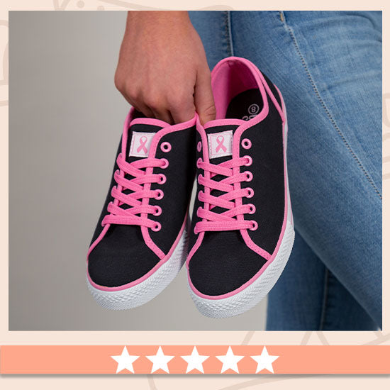 Pink Ribbon Breast Cancer Sneakers - ★★★★★