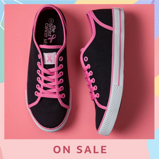 Pink Ribbon Breast Cancer Sneakers - On Sale