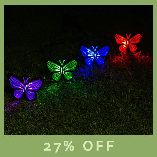 Butterfly Solar Ground Lights Set - 27% OFF