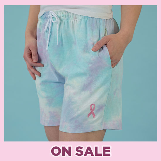 Pink Ribbon Tie-Dye Casual Shorts - On Sale