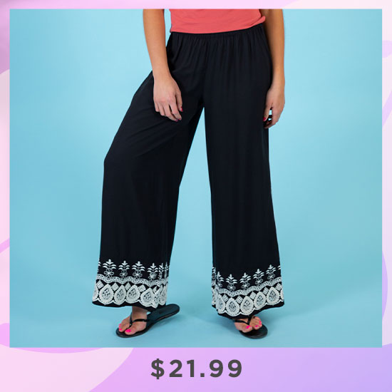 Midnight Garden Palazzo Pants - $21.99