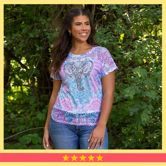 Elephant Lace Dolman Tee - ★★★★★