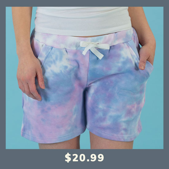 Pastel Tie-Dye Casual Shorts - $20.99