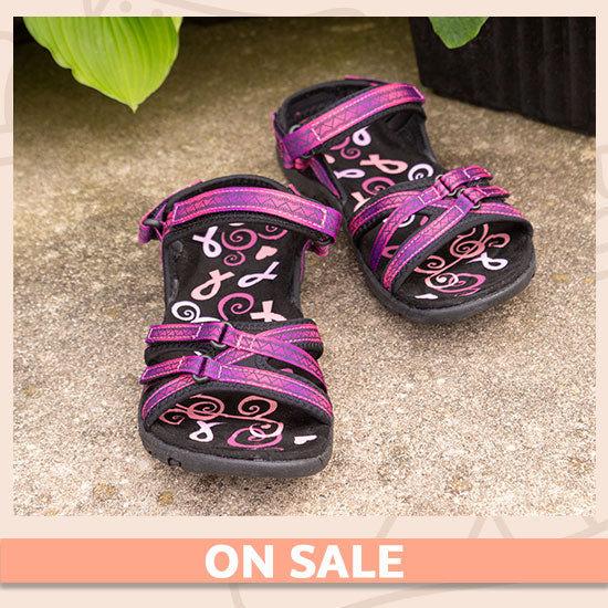 Ultralite™ Pink Ribbon Strappy Sport Sandals - On Sale