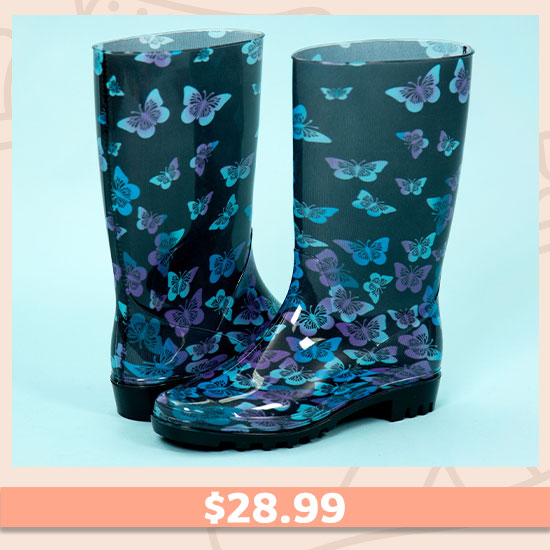 Ultralite™ Fluttering Butterflies Rain Boots - $28.99