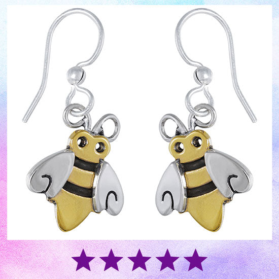 Queen Bee Mixed Metal Earrings - ★★★★★