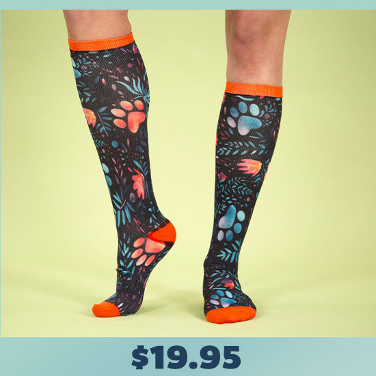 Colorful Paws Compression Socks - $19.95