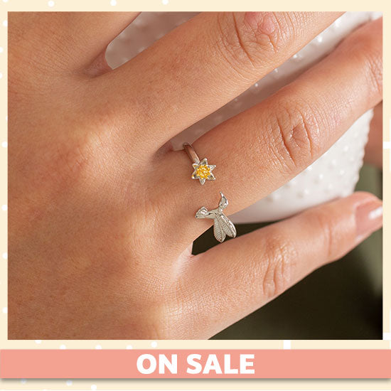 Smell the Flowers Hummingbird Adjustable Ring - On Sale