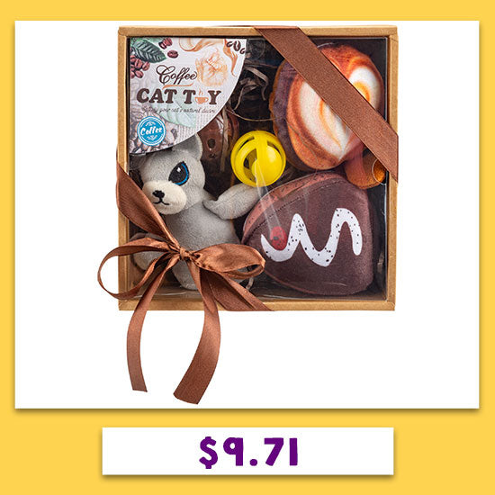 Cat Coffee Break Toy Gift Set - $9.71