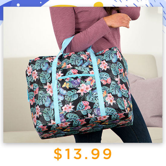 Tropical Beauty Packable Duffel Bag - $13.99
