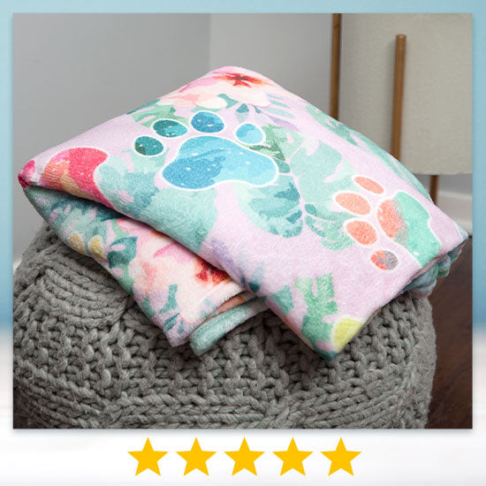 Super Cozy™ Watercolor Flora Throw Blanket - ★★★★★