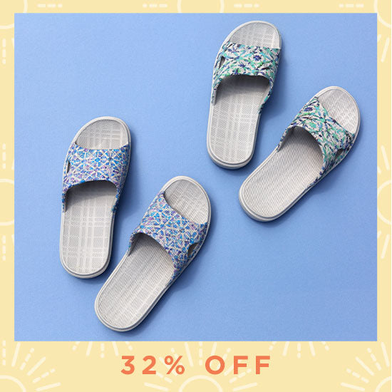 Summer Garden Open Toe Slide Sandals - 32% OFF