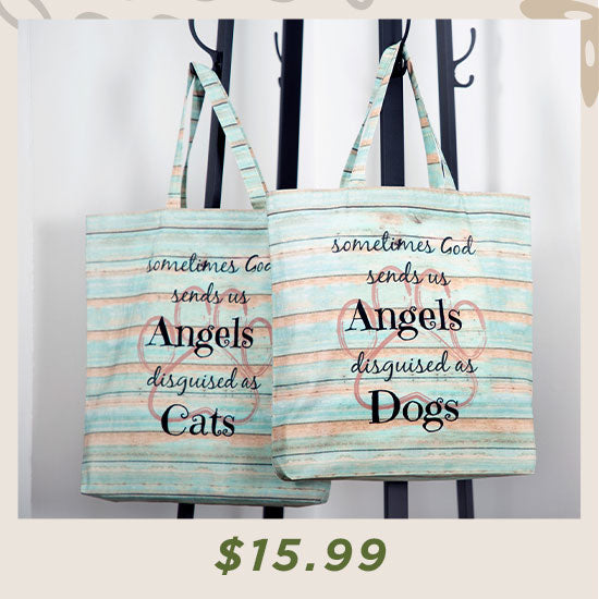 God Sends Us Angels Tote Bag - $15.99