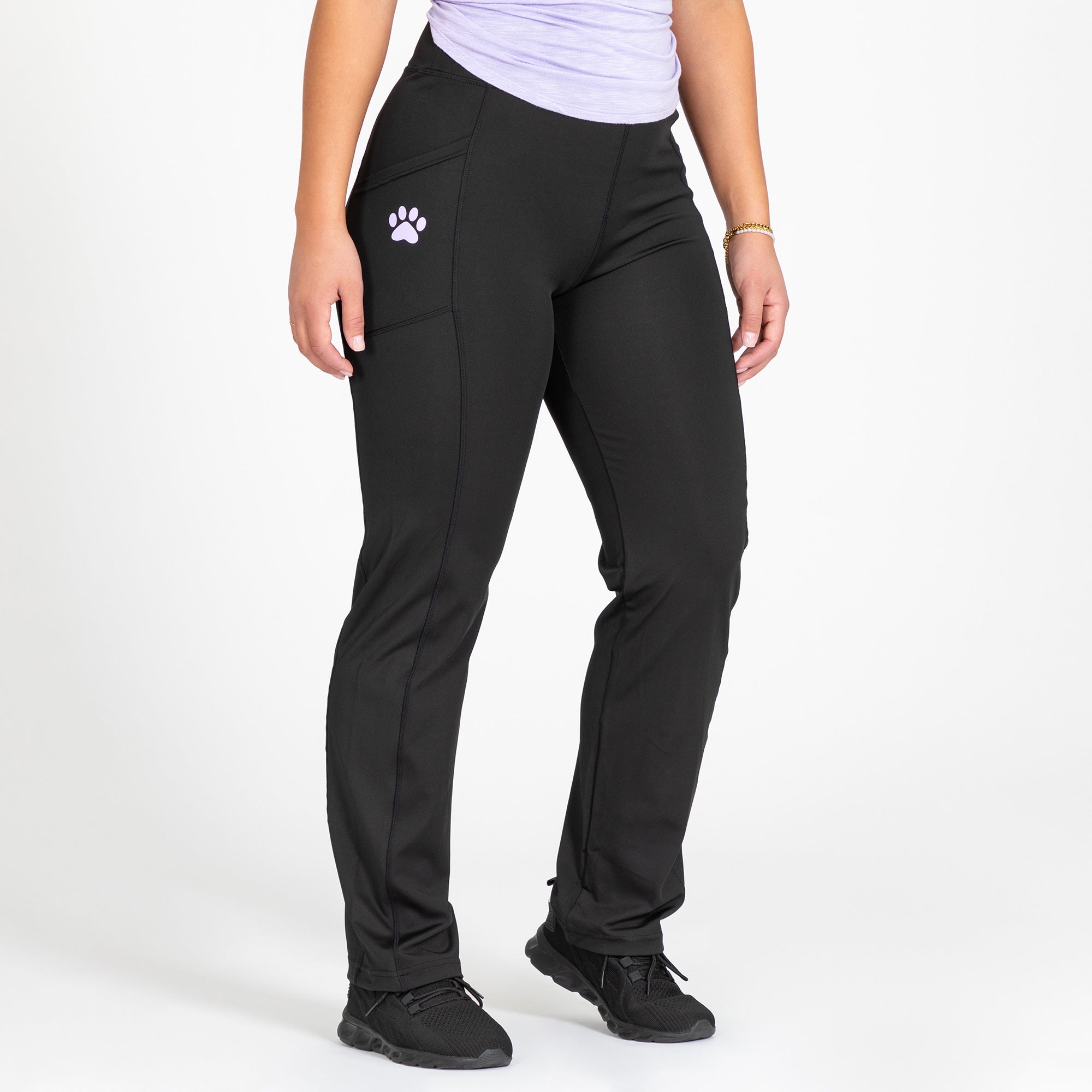 Purple Paw Yoga Separates - Pants - Black - S