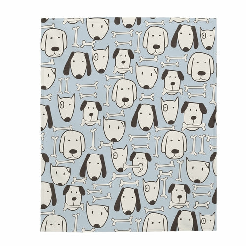 Dog Pattern Blanket Plush Throw - 50 × 60