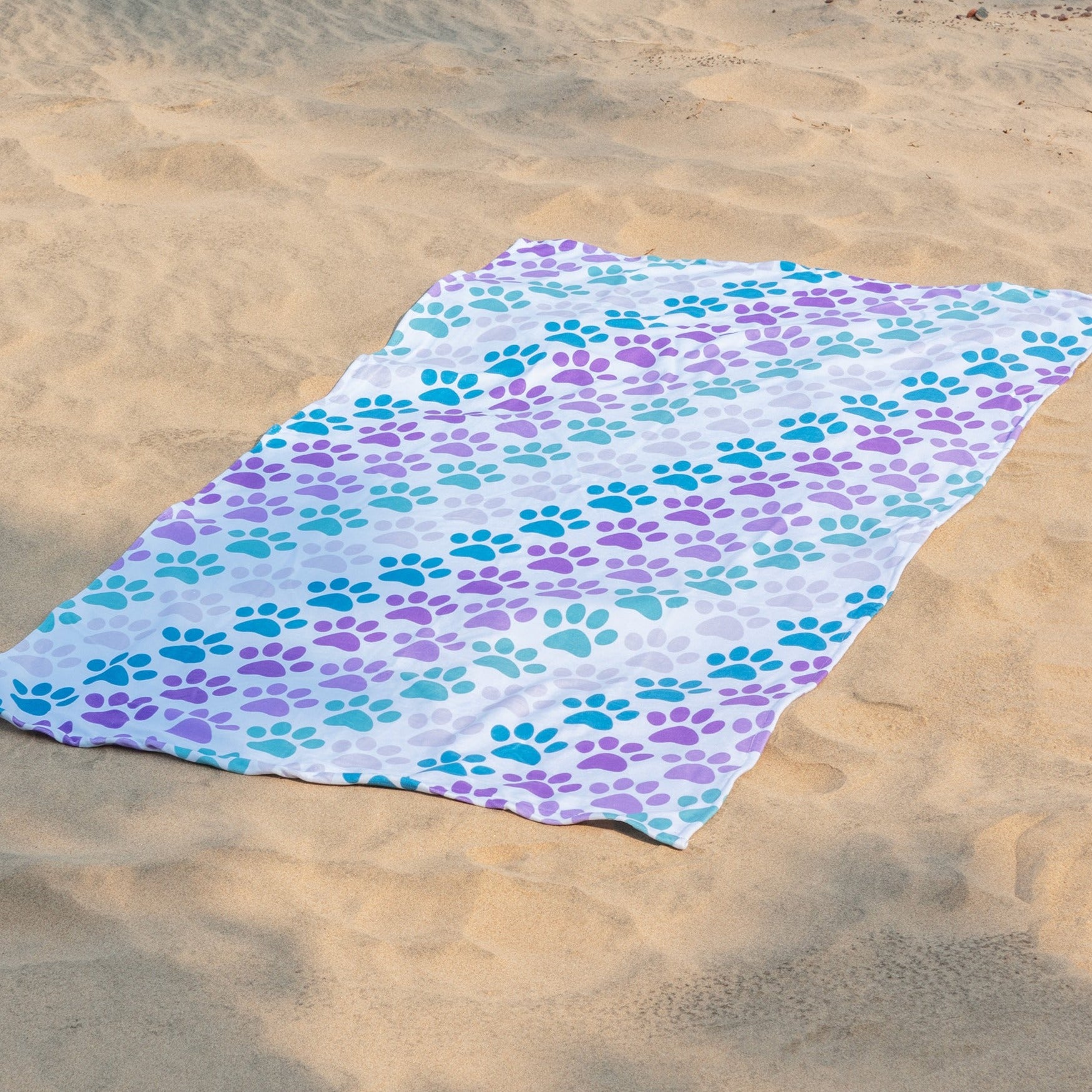 Summertime Fun Beach Towel - Diagonal Paws
