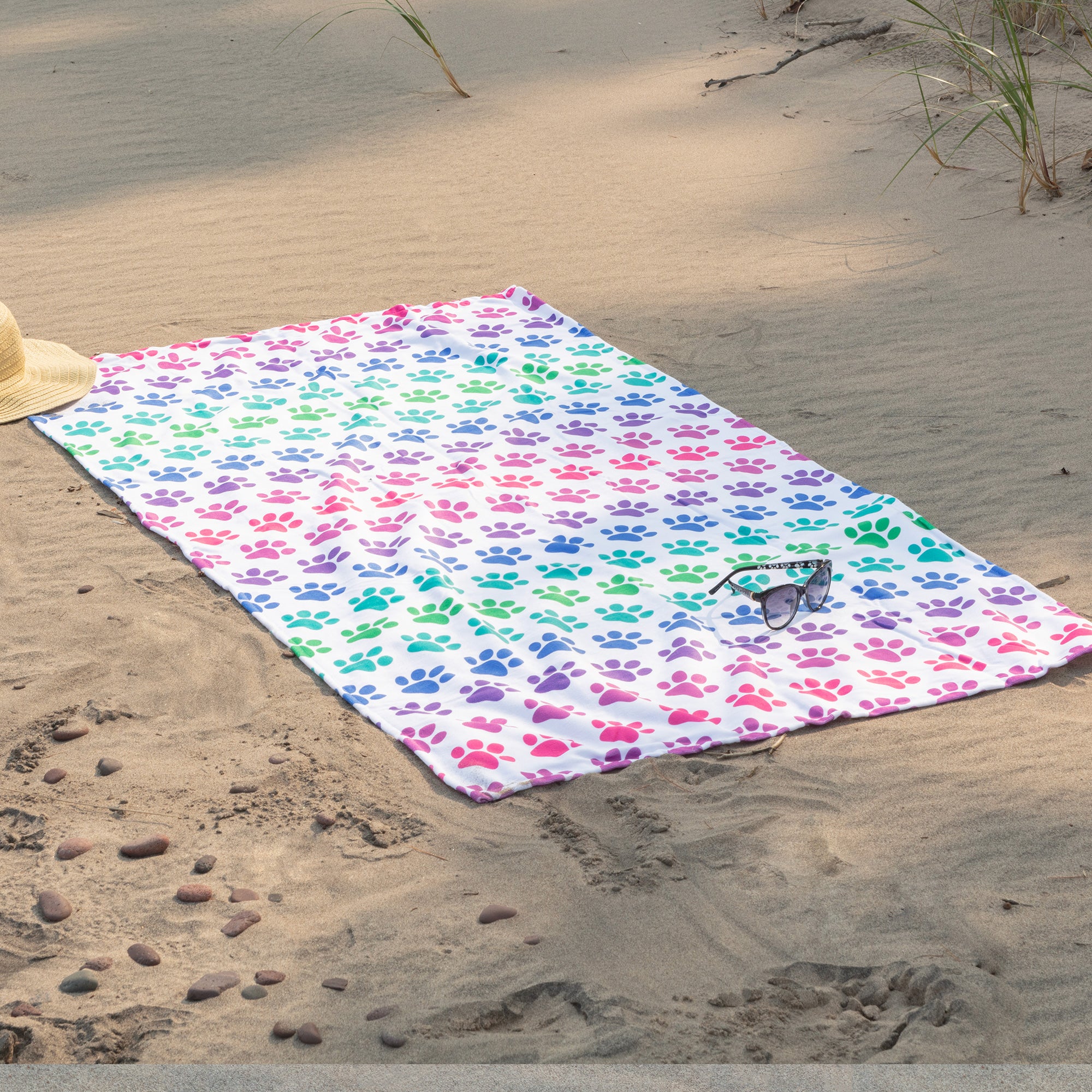 Summertime Fun Beach Towel - Rainbow Paws