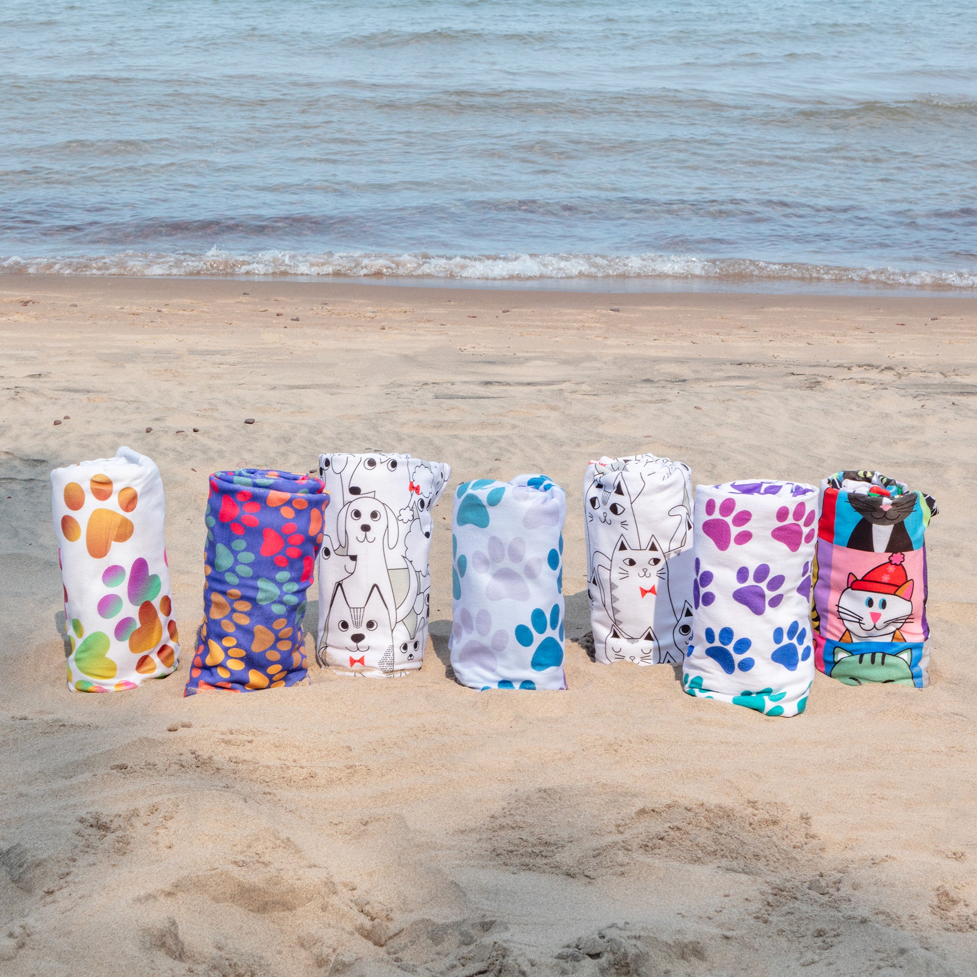 Summertime Fun Beach Towel - Posh Pets Cats