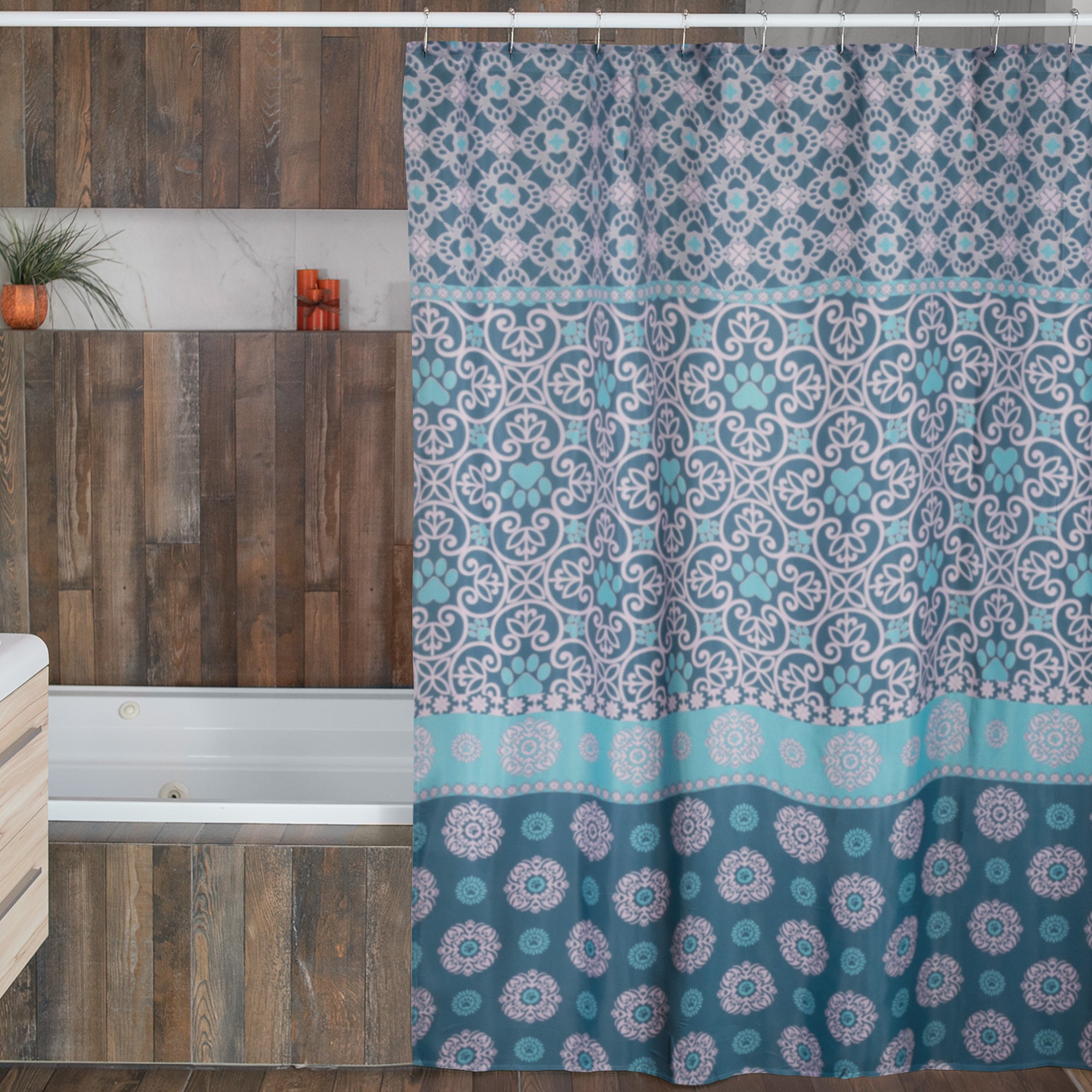 Pawsitively Pretty Shower Curtain - Perfectly Patterned Paws