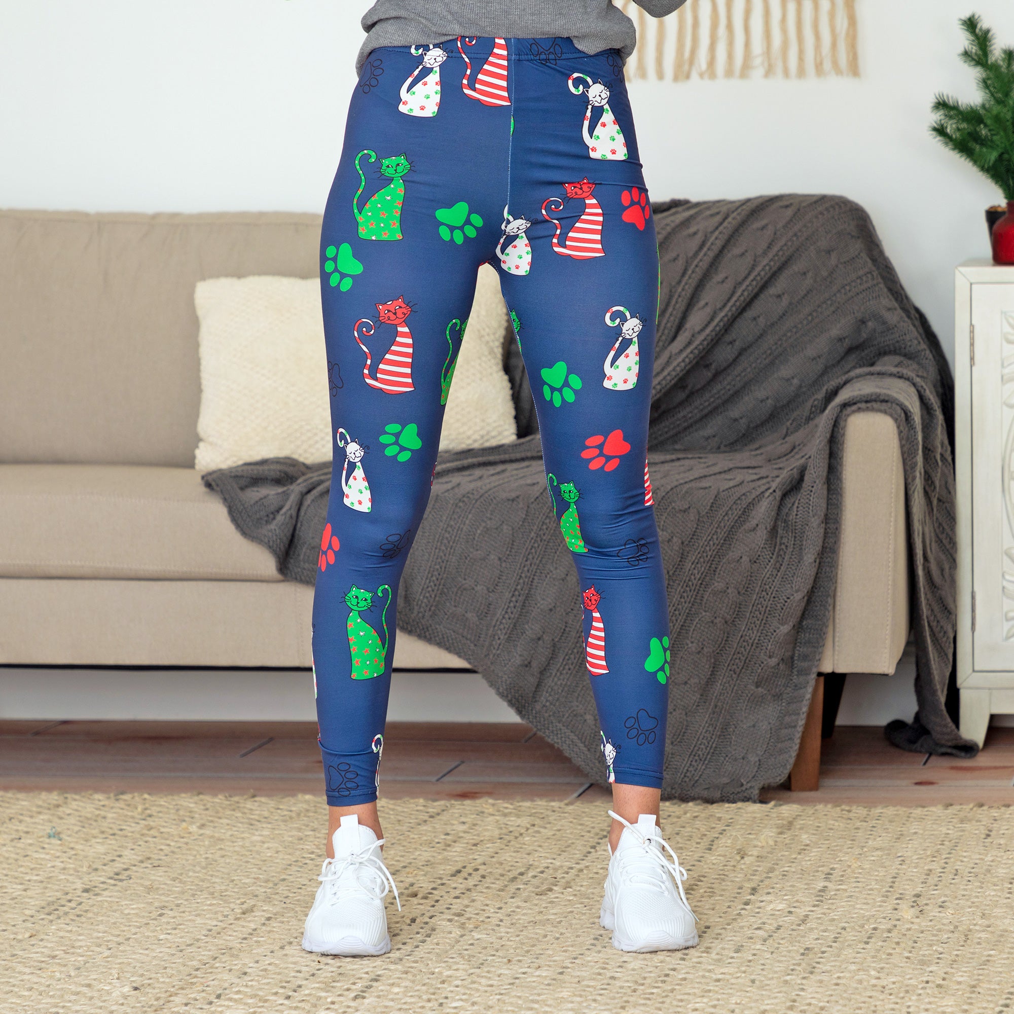 Pawsitively Comfy Holiday Pets Leggings - Holiday Dogs - Standard
