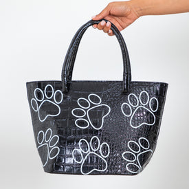 Paw Print Jute Bag, Cat Owner Bag, Human Hand and Paw, Dog Paw Tote Ba –  lismoreboutique