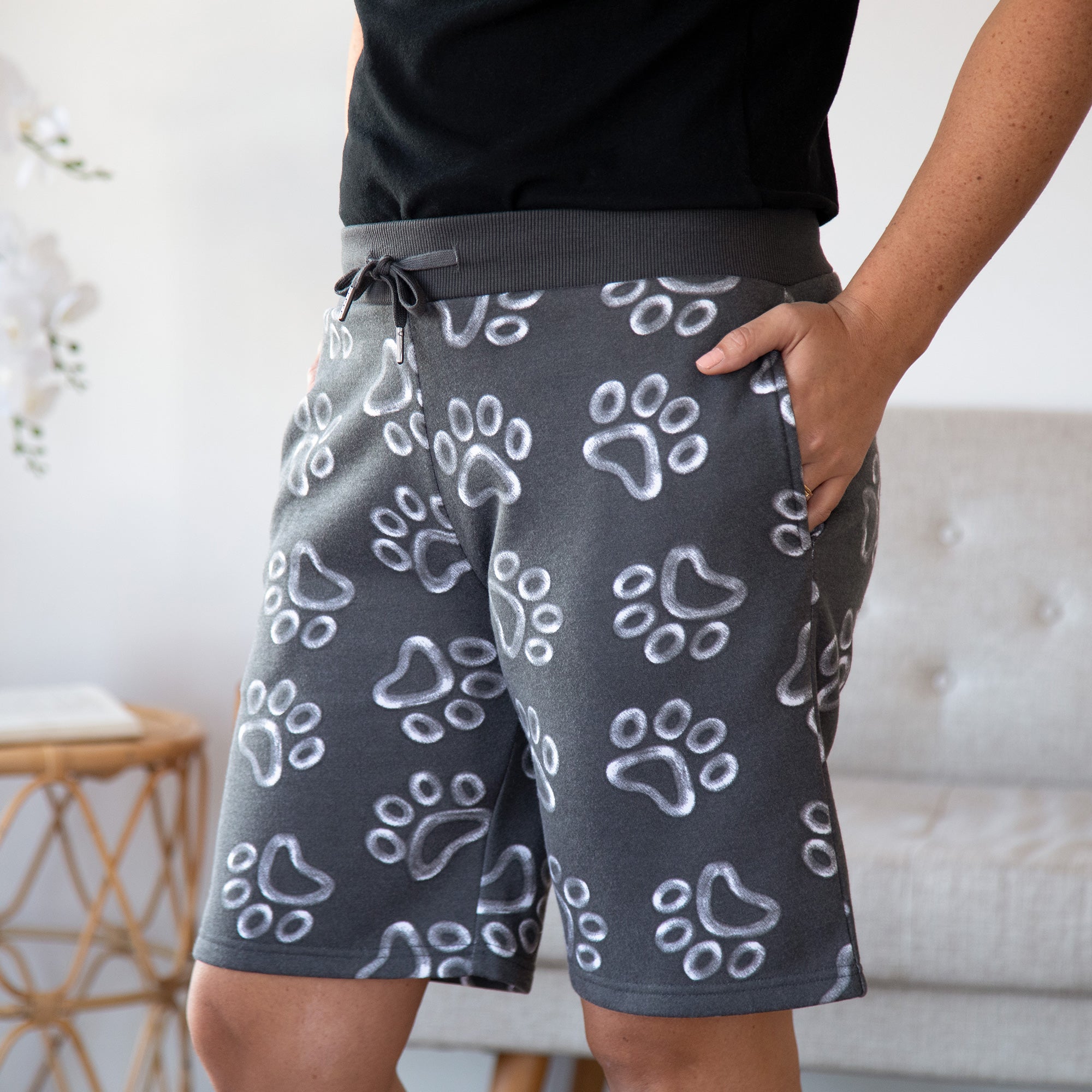 All Over Chalk Paw Board Shorts - XL