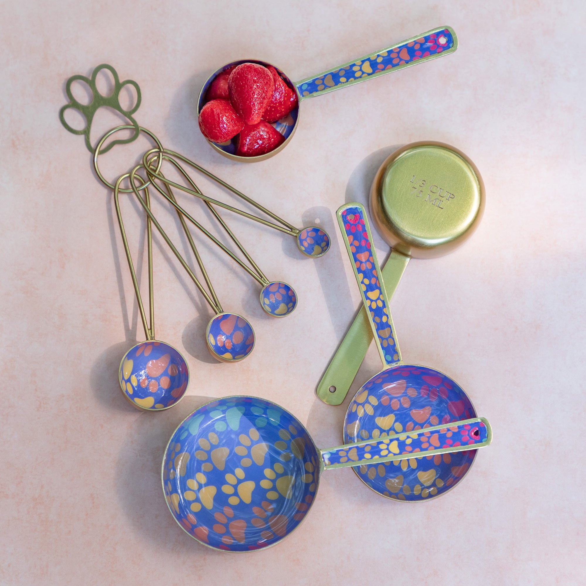 Pawfectly Patterned Measuring Tools - Pastel Paws - Measuring Spoons