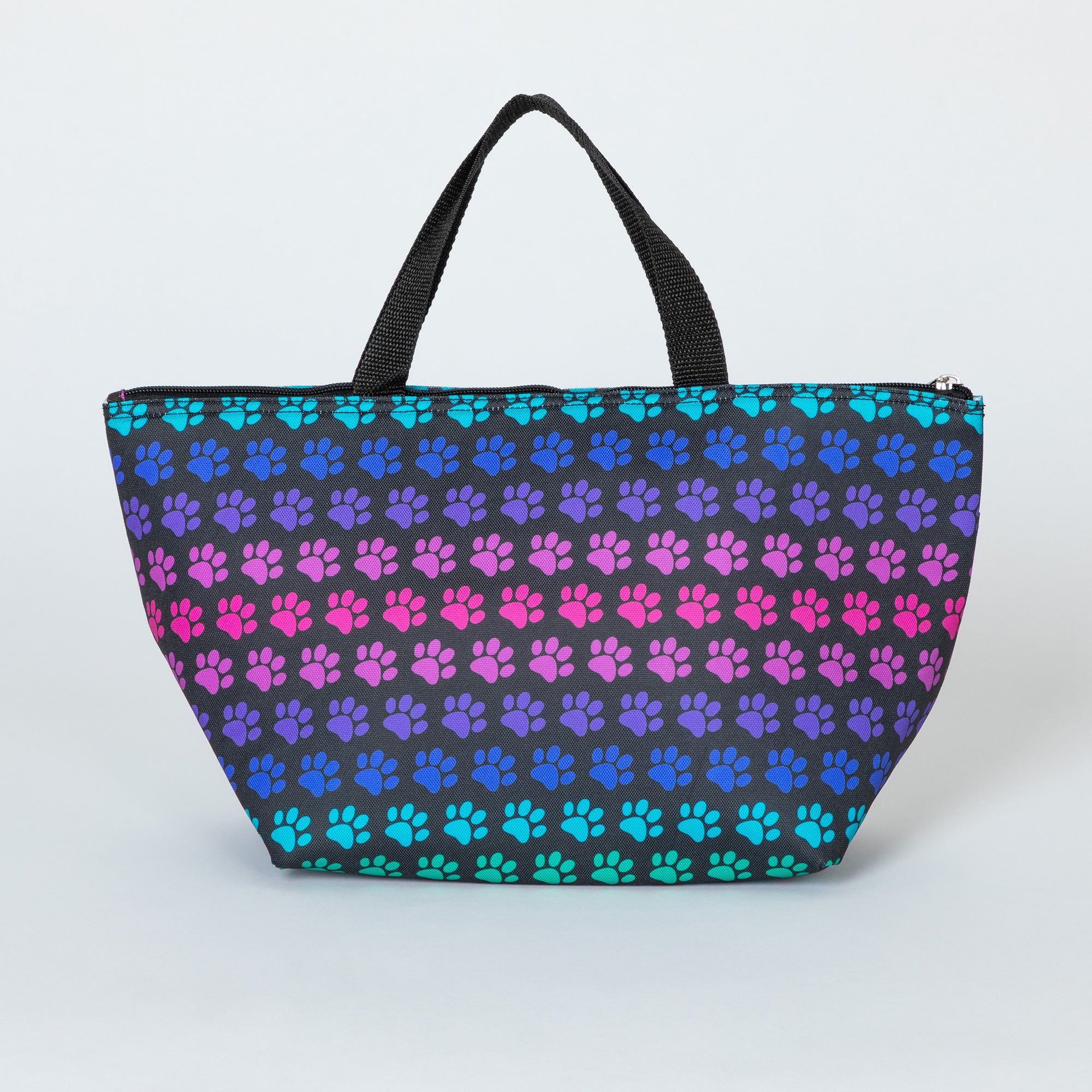 Paws To Eat Lunch Tote Bag - Rainbow Paws