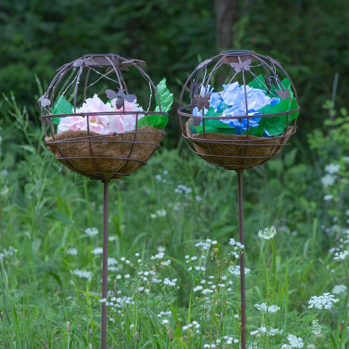 Garden Sphere Solar Planter - Butterfly