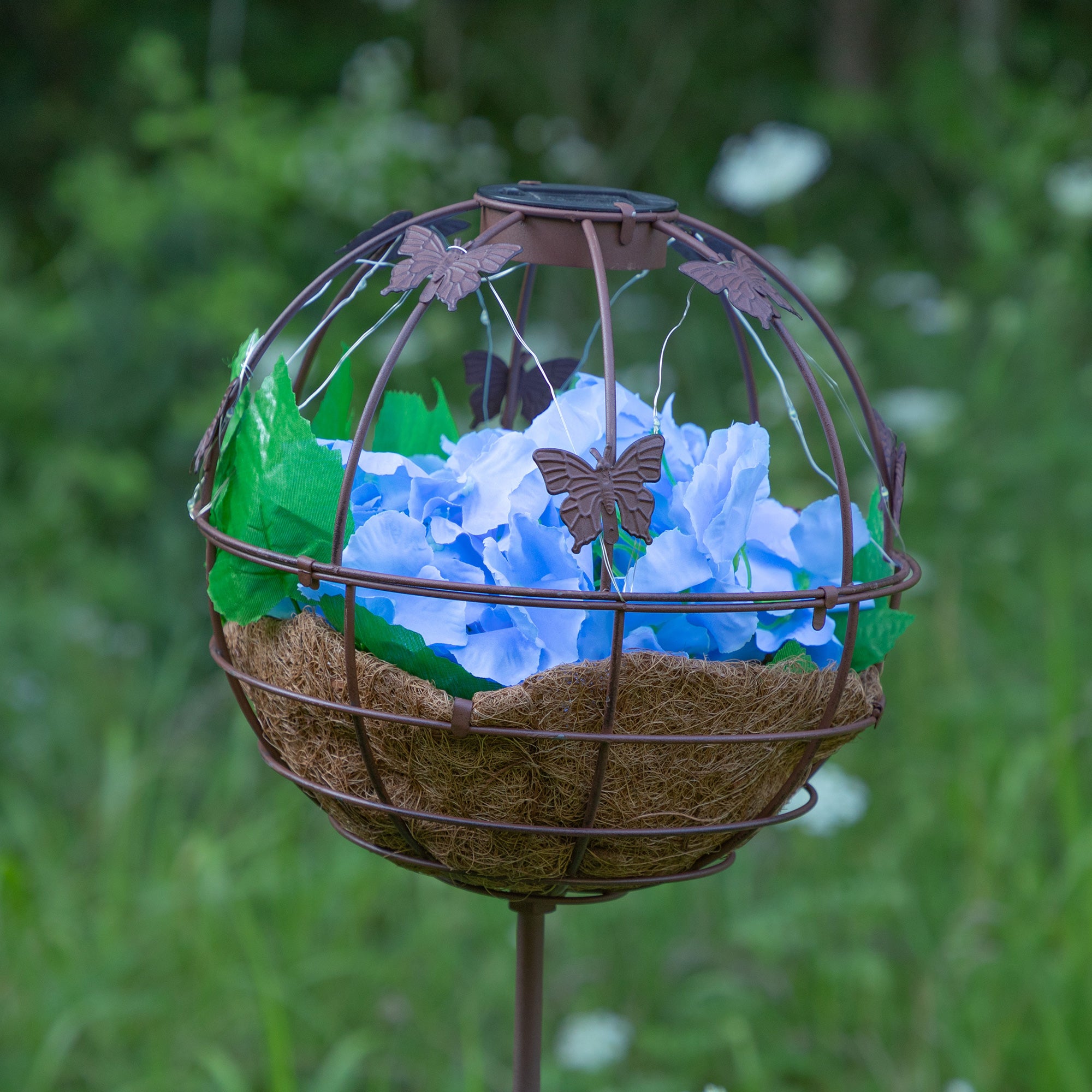 Garden Sphere Solar Planter - Butterfly