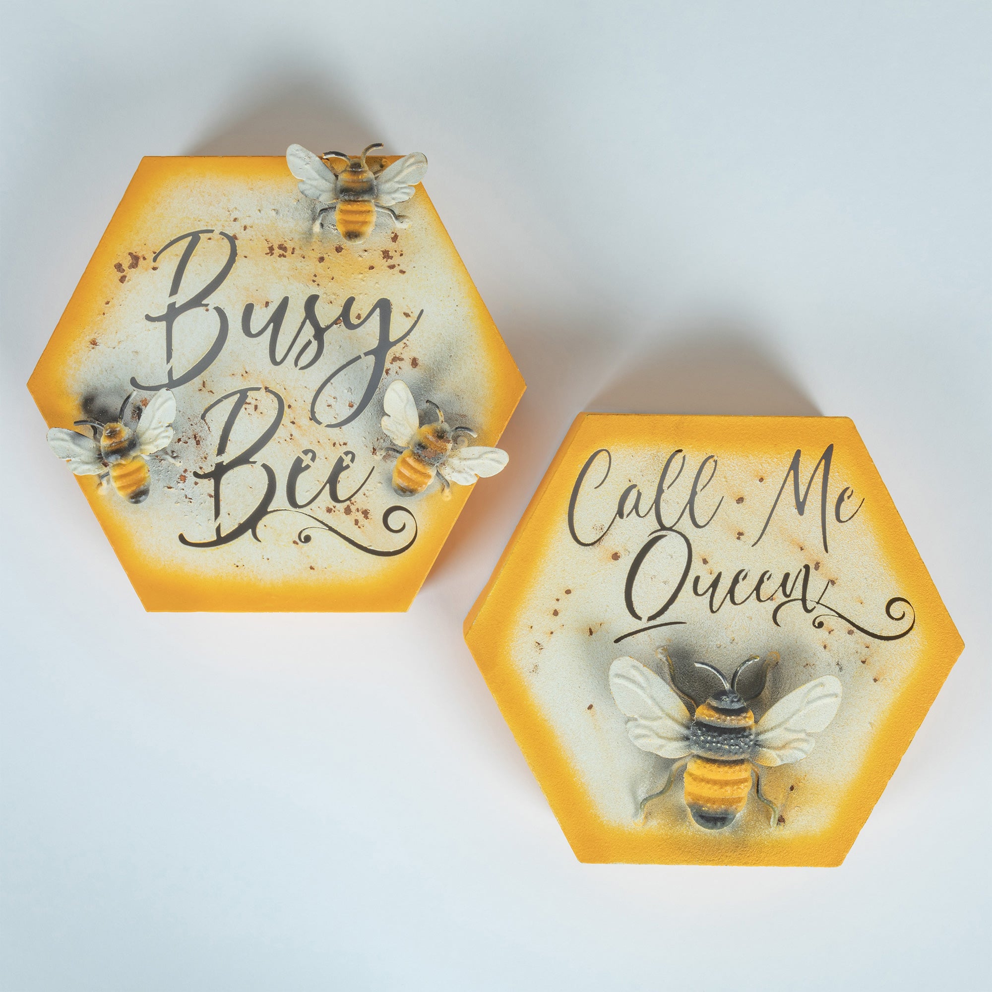 Honeycomb Bee Garden Wall Decor - Queen Bee
