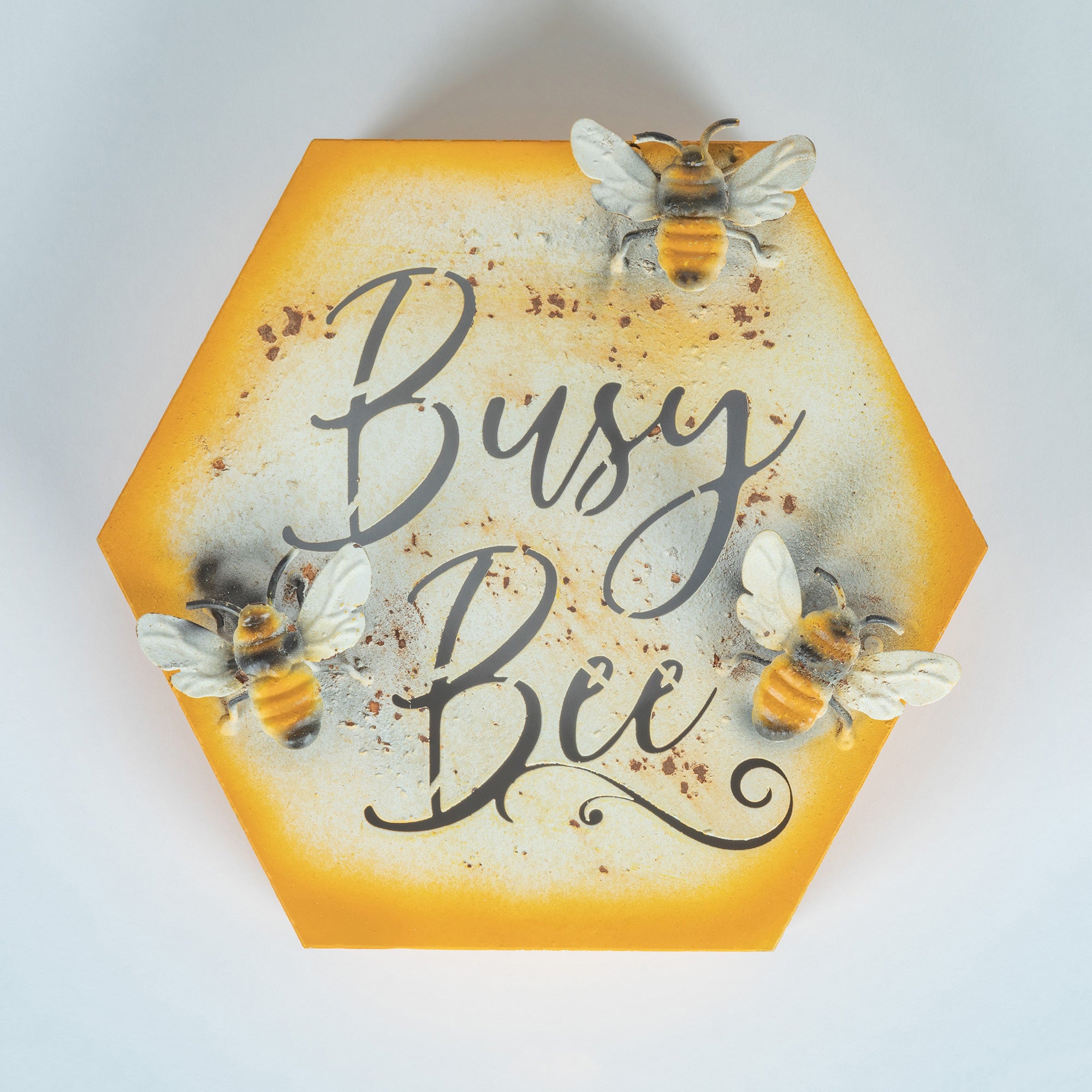 Honeycomb Bee Garden Wall Decor - Busy Bee