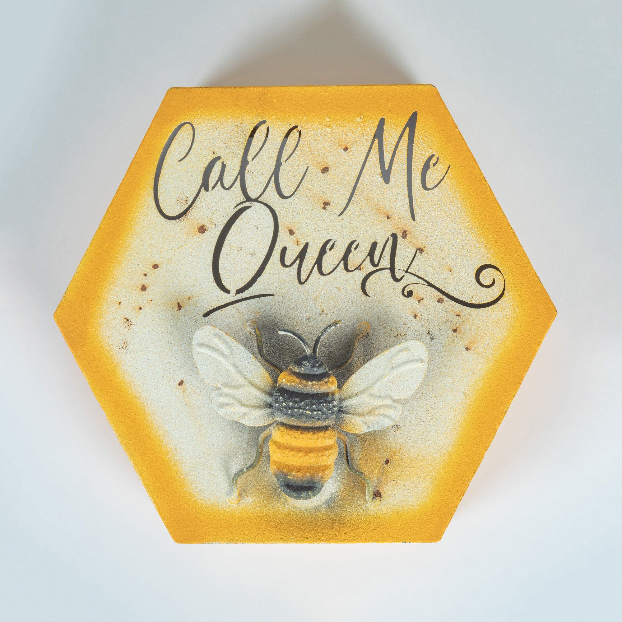 Honeycomb Bee Garden Wall Decor - Queen Bee