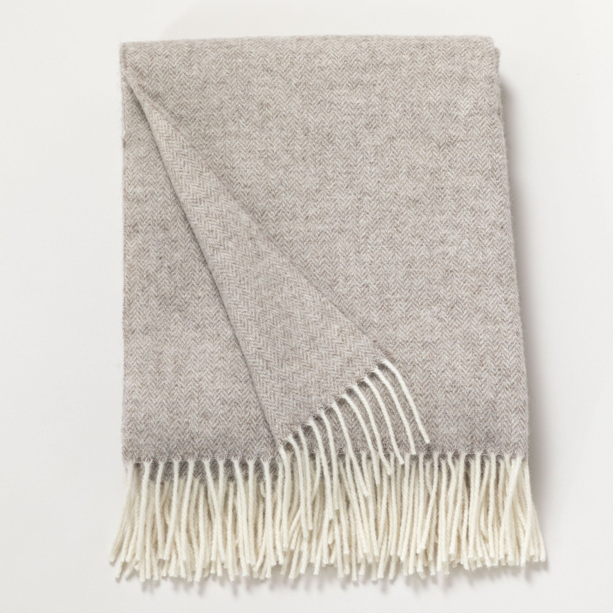 Ukrainian 100% Merino Wool Throw Blanket - Taupe