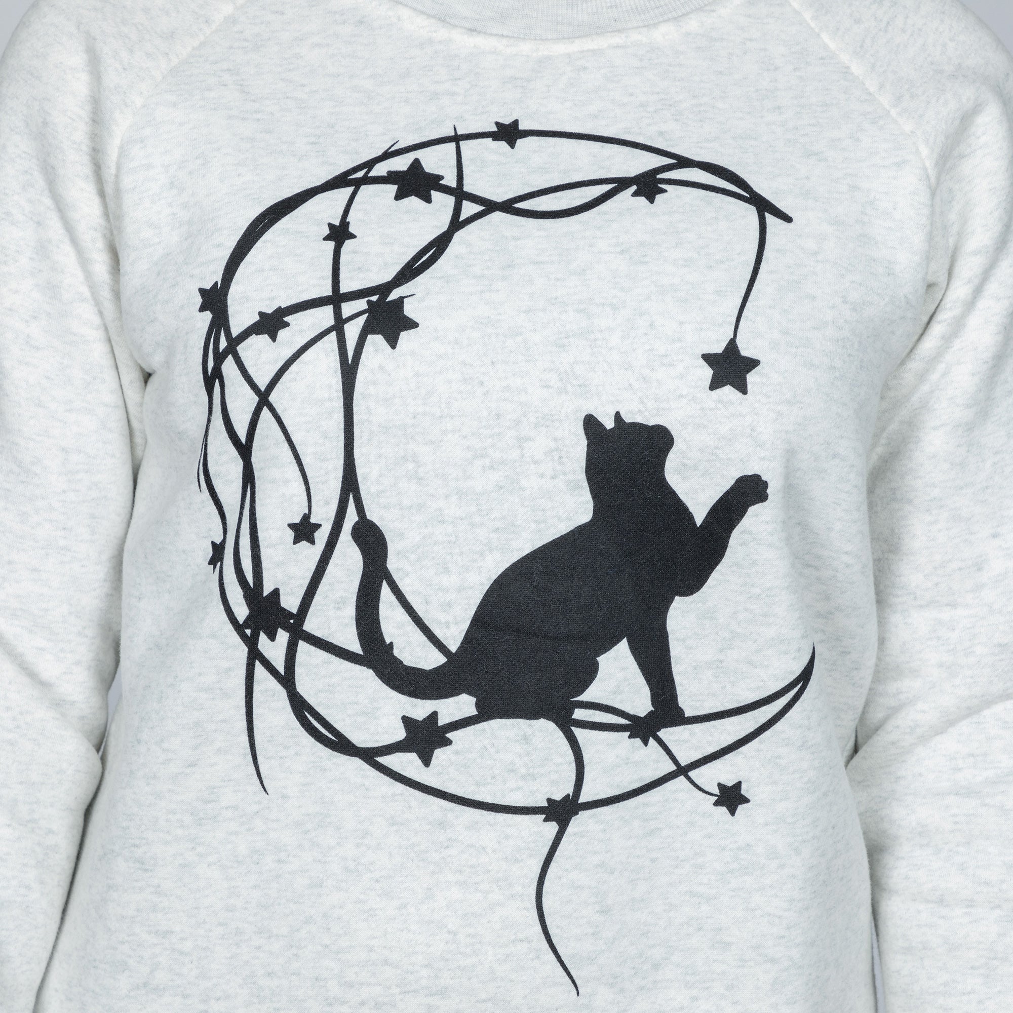 Moon Star Cat Crew Sweatshirt - XL