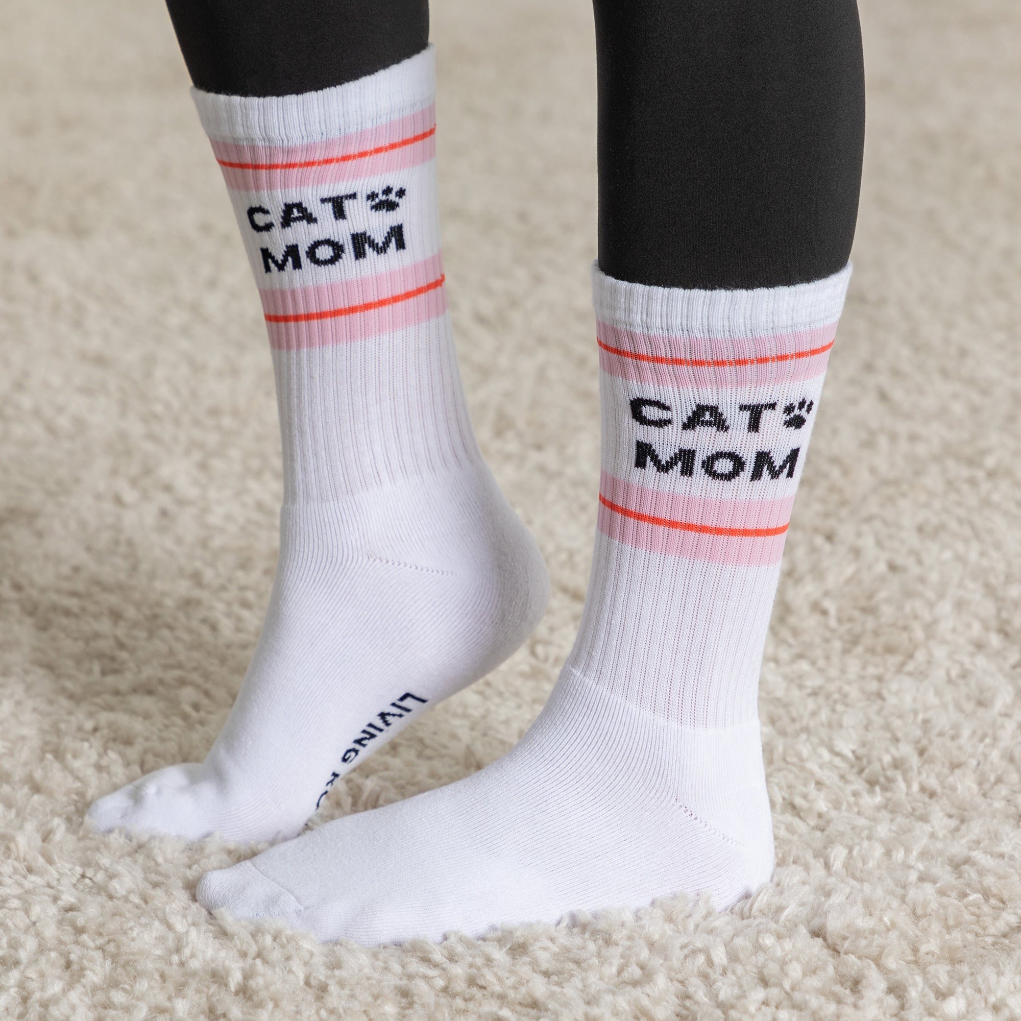 Pet Mom Crew Socks - Cat Mom