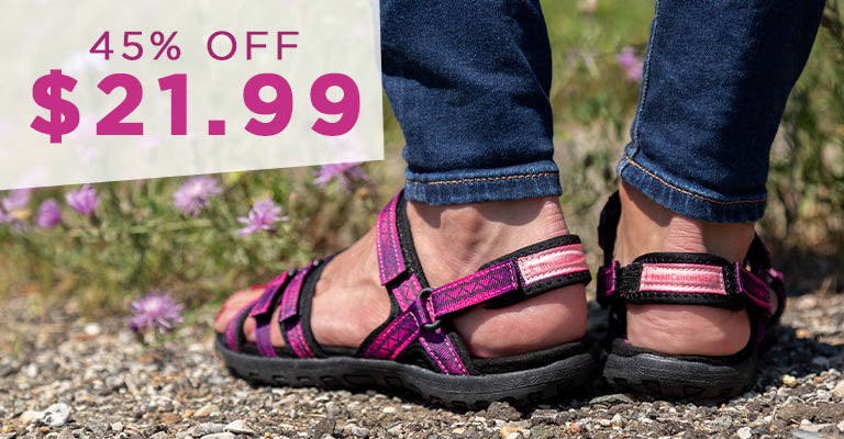 Ultralite™ Pink Ribbon Strappy Sport Sandals | 45% OFF | $21.99