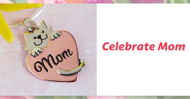 Cat Mom Copper Heart Necklace | Celebrate Mom