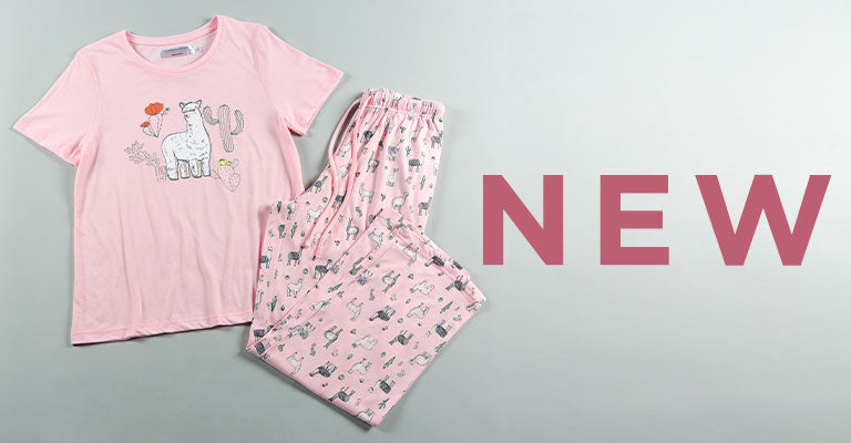 Llama Short Sleeve Pajama Set | New