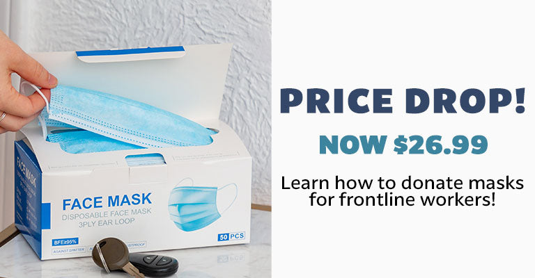 PRICE DROP | Now $26.99 | Learn how to donate masks for frontline workers!