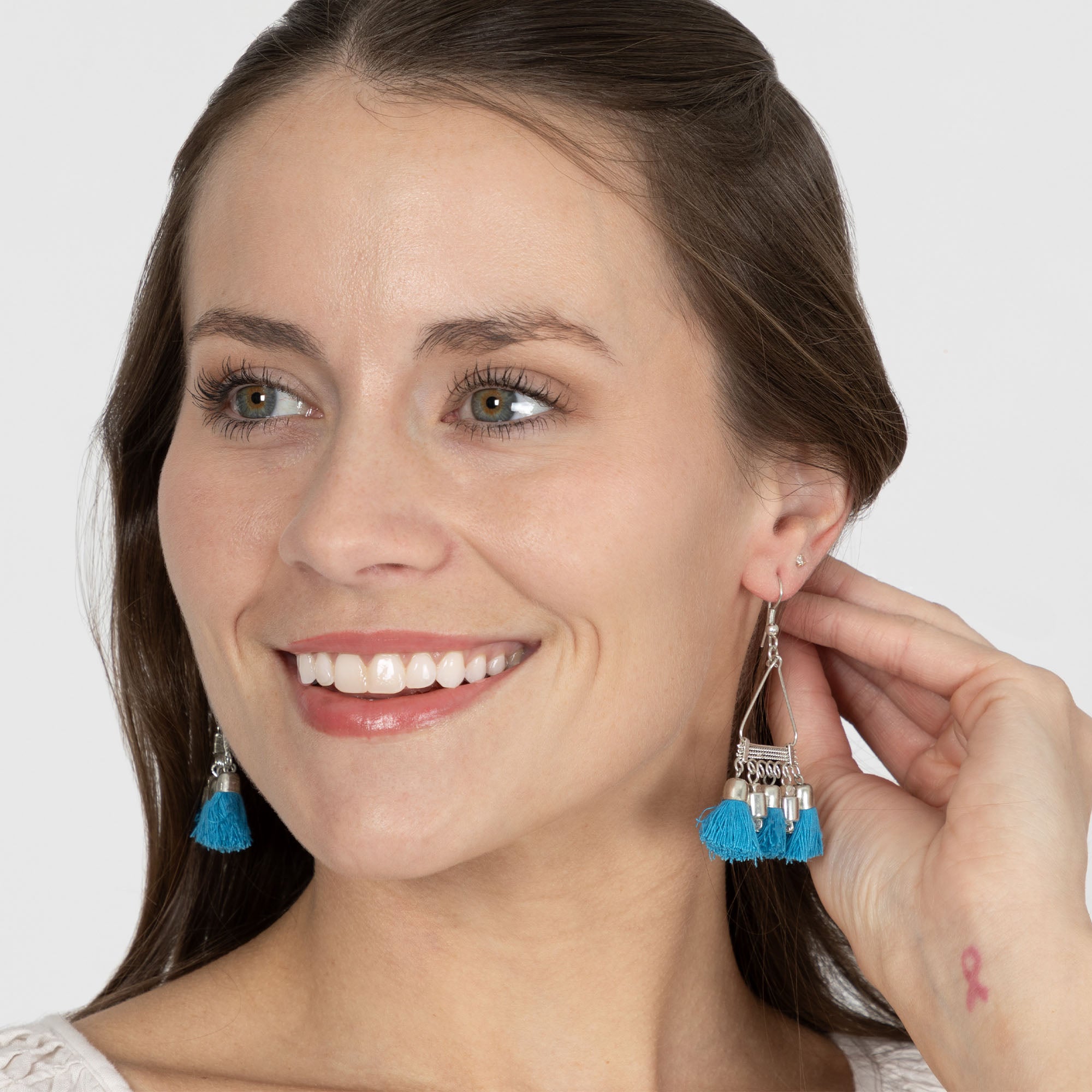 Taj Tassel Earrings - Turquoise