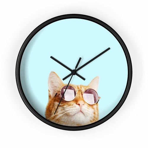 Cat Is Always Right Wall Clock - Black - Black