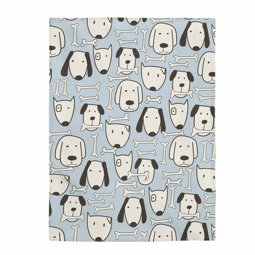 Dog Pattern Blanket Plush Throw - 60 × 80
