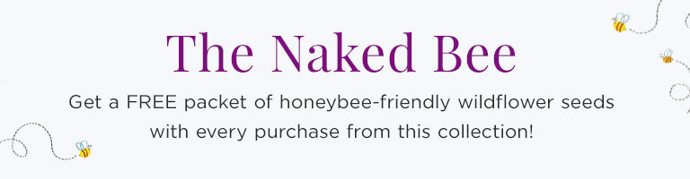 The Naked Bee | Get a FREE packet of honeybee-friendly wildflower seeds with every purchase from this collection!