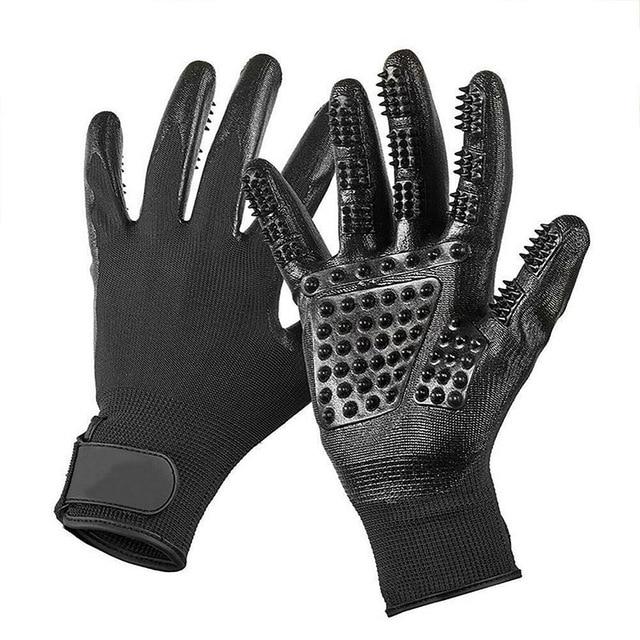 Pet Grooming Gloves - Black
