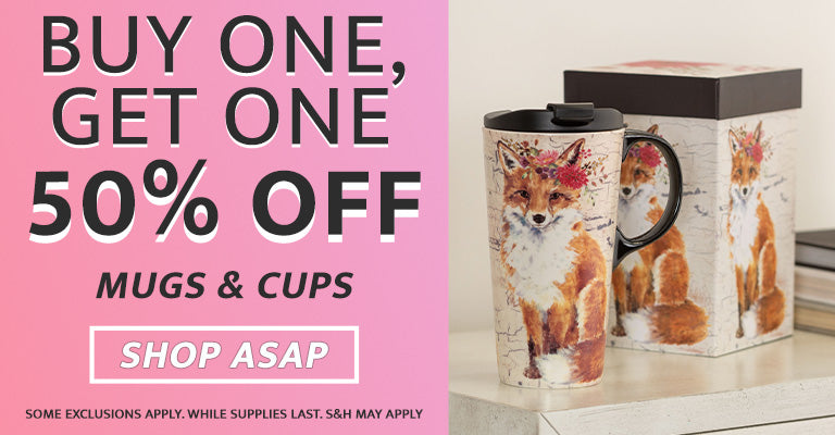 Buy One, Get One Half Off! | All Mugs & Cups